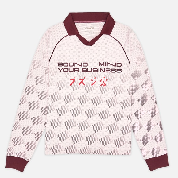 🔥 RARE Bandit Running x ASICS Pinny Mesh Sound Mind Your Business NYC LS Shirt - Picture 2 of 11